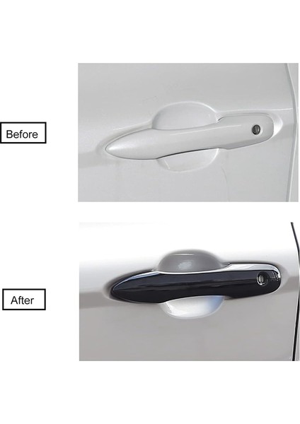 Toyota Camry Için 2018-2023 Corolla 2020-2023 Araba Kapı Tığlığı Kapak Trim Aksesuarları (Akıllı Anahtar Delikleri Yok, Parlak Siyah) (Yurt Dışından) fırsatları