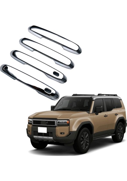 Toyota Land Cruiser Için 250 Prado LC250 2024 Araba Yan Kapı Kulpları Kapak Trim Aksesuarları Gümüş (Yurt Dışından) modelleri