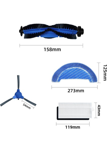 Cecotec Conga 1090 1790 Titanyum Ultra Robot Vakum Yedek Yedek Parçalar Hepa Filtre Mop Rag (Yurt Dışından) fiyatları