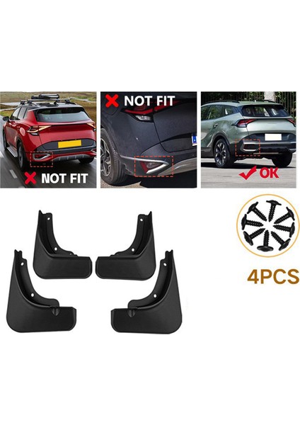 Kia Sportage Için Araba Çamur Fleps 2023-2024 Çamurluk Çamurluk Çamur Guard Flep Splash Flaps Aksesuarlar (Yurt Dışından) fiyatları