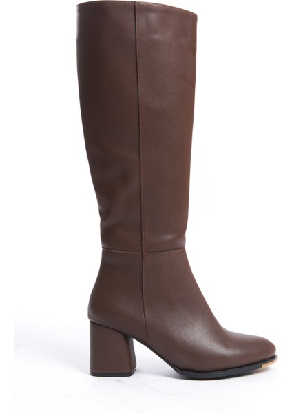 Kadın Çizme Suni Deri Kalın Topuk Oval Burun Yandan Fermuarlı Şık Rahat Tasarım modelleri