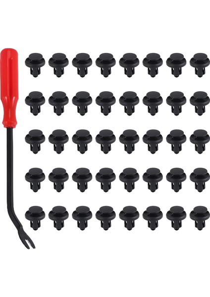 40PCS 10MM Push Tipi Plastik Tampon Çamurluk Parlama Bağlantı Elemanı Perçin Klipsleri ve Bir Tane Toka Aletini Çıkarın (Yurt Dışından) fiyatları