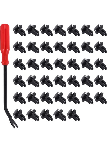 40PCS 10MM Push Tipi Plastik Tampon Çamurluk Parlama Bağlantı Elemanı Perçin Klipsleri ve Bir Tane Toka Aletini Çıkarın (Yurt Dışından) modelleri