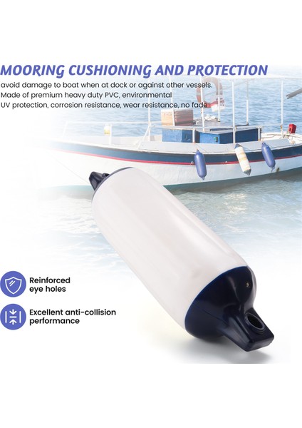 2pcs Şişme Tekne Çamurluk Pvc Tekne Ankraj Çamurluk Şamandıra Yat Çamurluklar Uv Koruma Şeritli Tampon Tekne Aksesuarları (Yurt Dışından) fırsatları