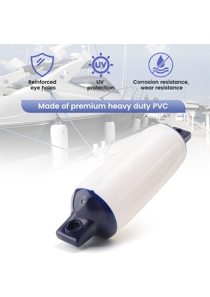2pcs Şişme Tekne Çamurluk Pvc Tekne Ankraj Çamurluk Şamandıra Yat Çamurluklar Uv Koruma Şeritli Tampon Tekne Aksesuarları (Yurt Dışından) indirimleri
