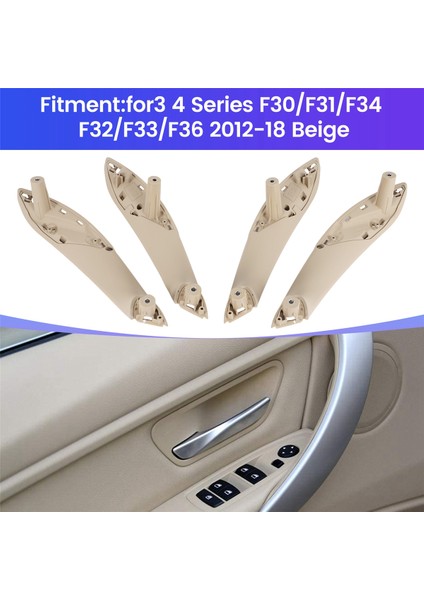 Dört Kapı Araba Iç Kapı Çekme Sökü Kapak Koltuk Paylaşımı For-Bmw 3 4 Seri F30/F31/F34 F32/F33/F36 2012-18 Bej (Yurt Dışından) fırsatları