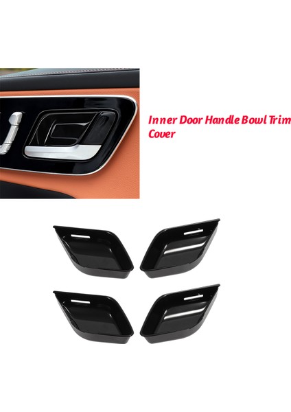 4pcs Siyah Iç Kapı Tutucu Kase Kapak Mercedes Benz C E W214 S W223 Glc Eqe Eqs-Sınıf 2021-2024 Kapı Kasesi (Yurt Dışından) fiyatları