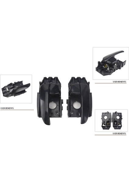 Hyundai Elantra Xd Için Sol Sol Sol Siyah Iç Kapı Tutağı Xd 2.0l1.6l 2001-2006 82610-2D000 82620-2D000 (Yurt Dışından) modelleri