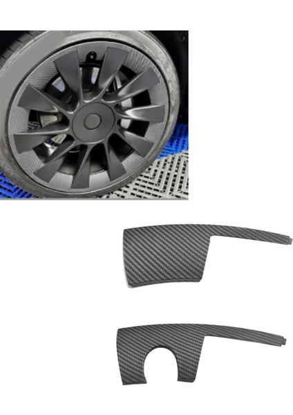 Tesla Için 40PCS Model Y 2020-2023 Hub Kapağı Jant Yaması 20 Inç Tekerlek Koruyucular Hubcap Aksesuarları Karbon (Yurt Dışından)