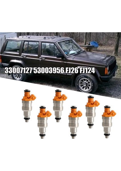 6pcs Araba Yakıt Enjektör Nozul 33007127 53003956 FJ26 FJ124 Jeep Wrangler Cherokee Yj Comanche 1987-1998 I6 4.0l (Yurt Dışından) fiyatları