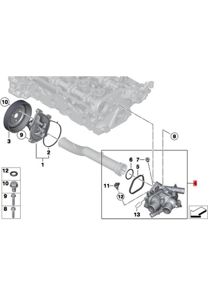 Motor Soğutucu Termostat Muhafazası Assy 11538674895 Mini R55 R56 R57 R58 R59 R60 Cooper 2011-2016 N16 N18 1537647305 (Yurt Dışından) fiyatları