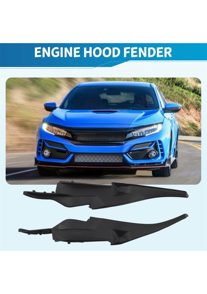 Honda Civic 2017-2020 74270-TEA-T00 74220-TEA-T00 Için 1paır Side Fender Trim Menteşe Koruyucular Kaput Çamurluk Kapağı (Yurt Dışından) fırsatları