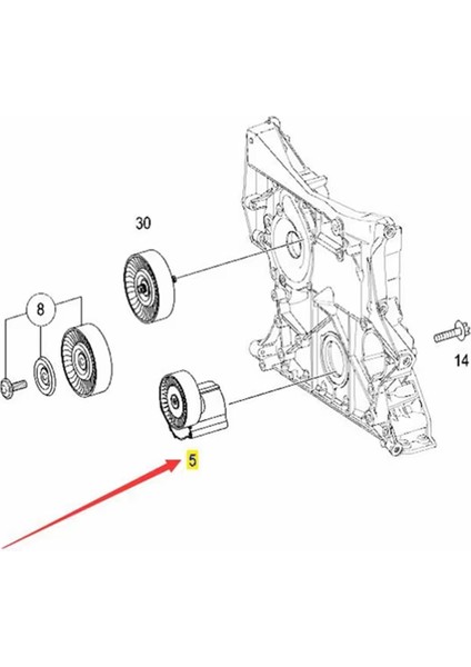 Mercedes-Benz M271 Motor Için Araç Jeneratör Kemeri Germe Kemer Kılavuzu Kasnak 2712000270 A2712000270 (Yurt Dışından) indirimleri