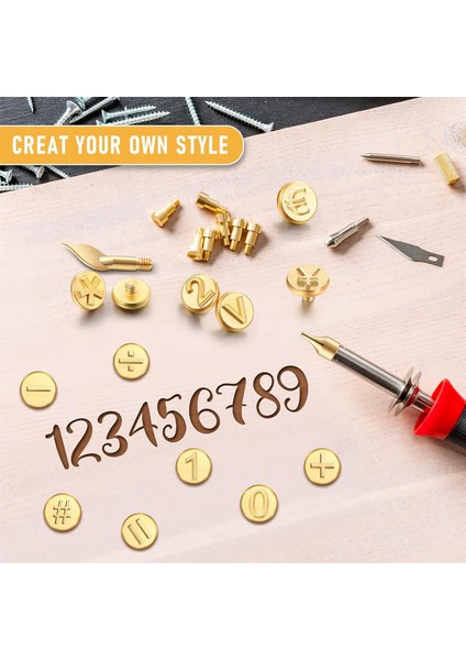 Ahşap Yakma Ucu Numarası Ahşap Yakma Aleti Numarası ve Sembol Seti (Yurt Dışından) fiyatları