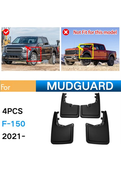 4pcs Araba Çamurluk Çamur Fleps Ford F-150 F150 2021-2024 Araba Aksesuarları Için (Yurt Dışından) fırsatları