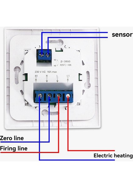 MK05 Oda Termostatı Yerden Isıtma Oda Termostatı 220V 16A Beyaz (Yurt Dışından) fırsatları