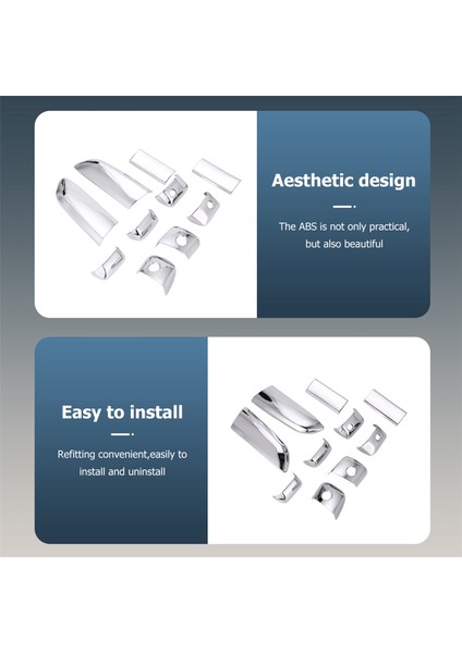 10PCS/SET Araba Abs Krom Kapı Kolu Kase Toyota Hiace 2005-2015 Araba Stili Için Çerçeve Kaplama Paneli Ekleme Paneli (Yurt Dışından) fiyatları