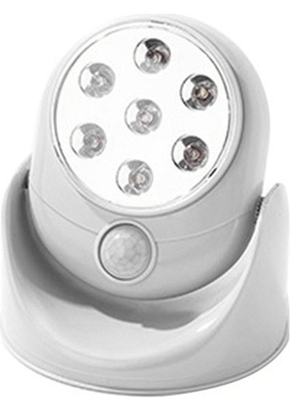 7 LED Kablosuz 360 Derece Dönme Hareketi Aktif Sensör Ultra Parlak Gece Işığı Otomatik Kızılötesi Duvar Lambası (Yurt Dışından)