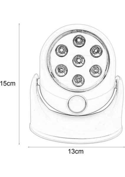 7 LED Kablosuz 360 Derece Dönme Hareketi Aktif Sensör Ultra Parlak Gece Işığı Otomatik Kızılötesi Duvar Lambası (Yurt Dışından) modelleri