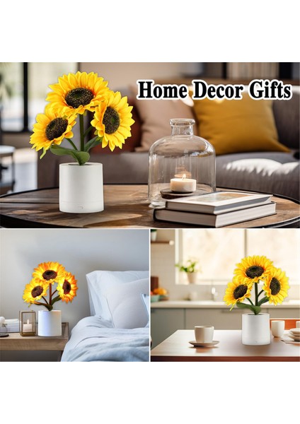 Ayçiçeği LED Lamba Yapay Ayçiçeği Gece Işık USB Yatak Odası Için Anneler Günü Hediyesi Için Şarj Edilebilir Çiçek Lambası (Yurt Dışından) fırsatları