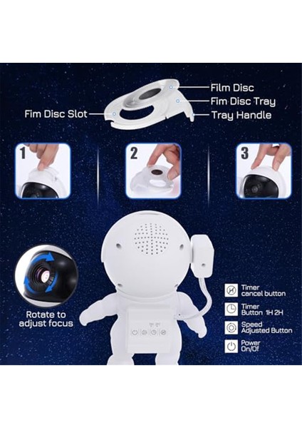 4K Hd Yıldız Projektör Galaxy Light, Yatak Odası Için Astronot Galaxy Projektör, Gece Işığı, Çocuklar ve Yetişkinler Için Hediyeler (Yurt Dışından) modelleri
