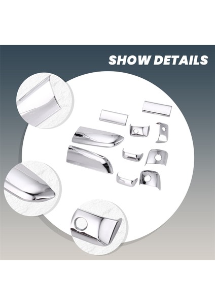 10PCS/SET Araba Abs Krom Kapı Kolu Kase Toyota Hiace 2005-2015 Araba Stili Için Çerçeve Kaplama Paneli Ekleme Paneli (Yurt Dışından) indirimleri