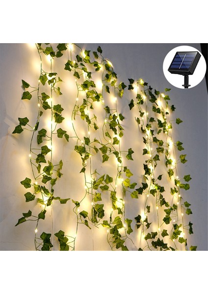 32.8 Ft 100 LED Green Ivy Yaprakları Peri Dize Işıkları, 2 Paket Güneş Powered String Işıkları, Bahçe, Veranda, Yard, Parti (Yurt Dışından)