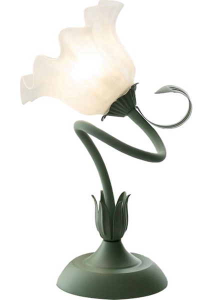 Sevimli Çiçek Masası Lambası, LED Ampul Retro Başucu Lambası ile 3 Renk Sıcaklık Masa Lambası (Yurt Dışından)