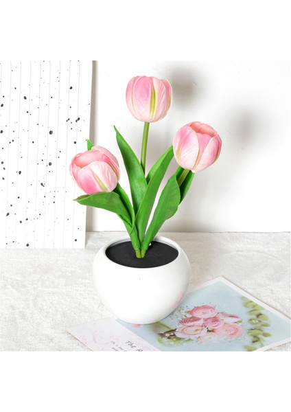 Lale Lamba Işıkları Masa Lambası Çiçek Masası Lambası LED Lale Gece Işığı Oturma Odası Için Yatak Odası Ev Oturma Odası (Yurt Dışından) modelleri