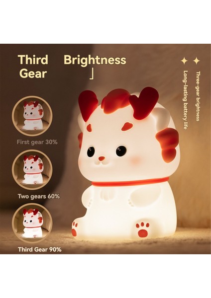 Xiaolong Gece Işık USB Ortam Işık Yaratıcı Başucu Lambası Uyku Gece Işığı (Yurt Dışından)