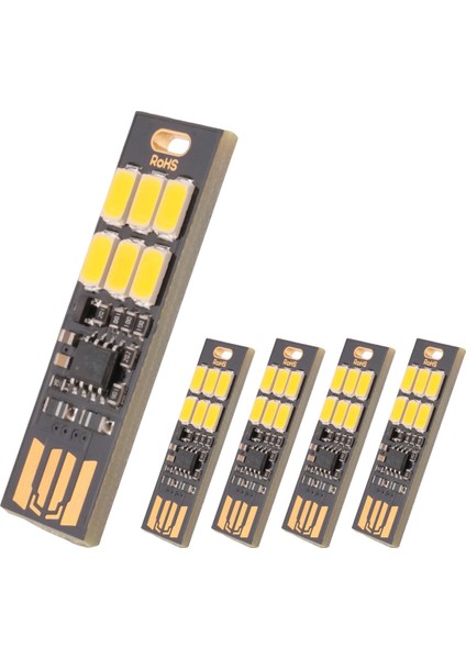 5pcs 6 LED Gece Işığı Soshine USB Güç 1W 5V Dokunmatik Dimmer Sıcak Beyaz Işık Yeni (Yurt Dışından) modelleri