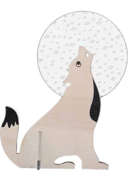 C Dekoratif Işık Ahşap Hayvan Süsleme Gece Lambası Ev Yatak Odası Oturma Odası Dekorasyon Hediyesi (Yurt Dışından)