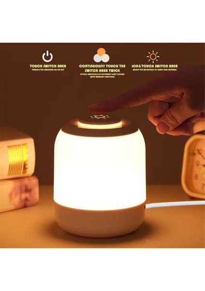 LED Gece Işık Dokunu Düğün Lamba Doku Düğünü Gece Banyo Yaşam Için Kablosuz Mini Lamba Dimmable Masa Lambası (Yurt Dışından)