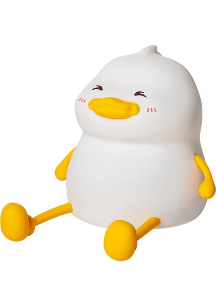 Gece Işık USB Şarj Cep Telefonu Sahibi Pat Işık Yatak Odası Başucu Uyku Şişman Ördek Gece Işık (Yurt Dışından)