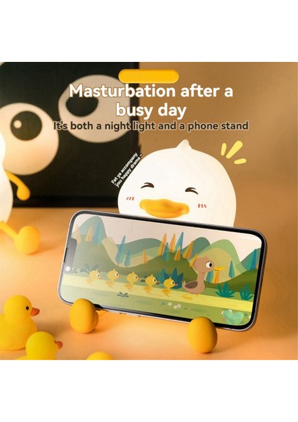 Gece Işık USB Şarj Cep Telefonu Sahibi Pat Işık Yatak Odası Başucu Uyku Şişman Ördek Gece Işık (Yurt Dışından) modelleri