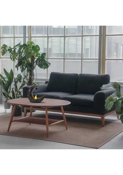 2pcs Ramazan Dekorasyonları Eid Süslemeleri Ramazan Kareem Masa Tabanı Ramazan Fenerleri (Siyah+Gümüş) (Yurt Dışından) fırsatları