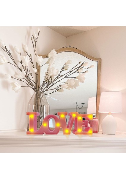 Aşk Mektubu Lambası Ingilizce Romantik Sürpriz Dekorasyon Modelleme Lamba Teklifi Sahne Düzeni Kırmızı (Yurt Dışından) fırsatları