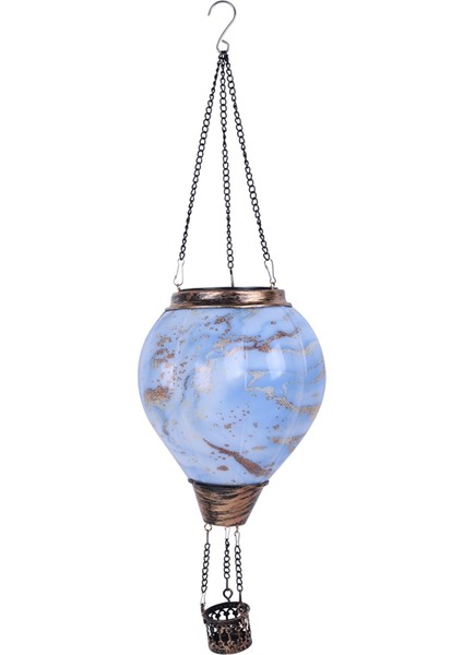 Sıcak Hava Balon Güneş Feneri ile Titreyen Alev Işığı Açık Güneş Asılı Işıklar Bahçe Avlusu Için Su Geçirmez (Yurt Dışından)