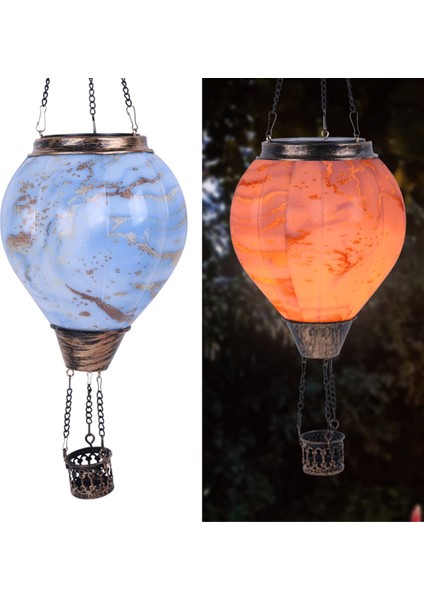 Sıcak Hava Balon Güneş Feneri ile Titreyen Alev Işığı Açık Güneş Asılı Işıklar Bahçe Avlusu Için Su Geçirmez (Yurt Dışından) modelleri