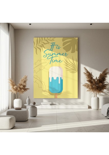 Yaz Günleri Dondurma İllüstrasyon Tablosu fırsatları