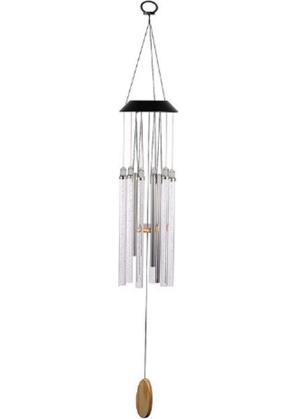 Güneş LED Rüzgar Zil Işığı Çeşitli Renkler Açık Açık Su Geçirmez Asılı Tüp Kolye Lambası (Yurt Dışından)