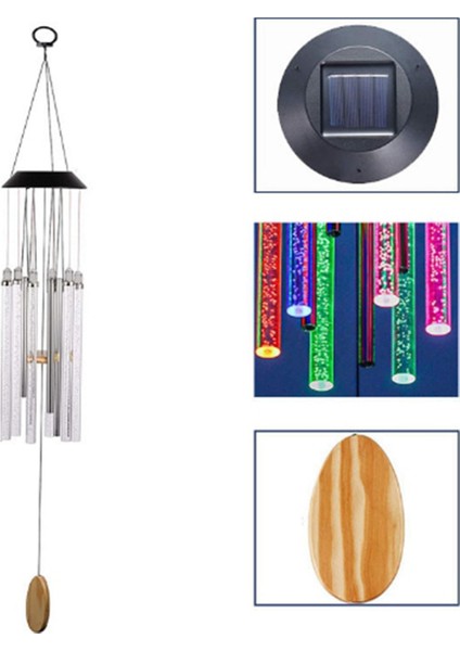 Güneş LED Rüzgar Zil Işığı Çeşitli Renkler Açık Açık Su Geçirmez Asılı Tüp Kolye Lambası (Yurt Dışından) fırsatları