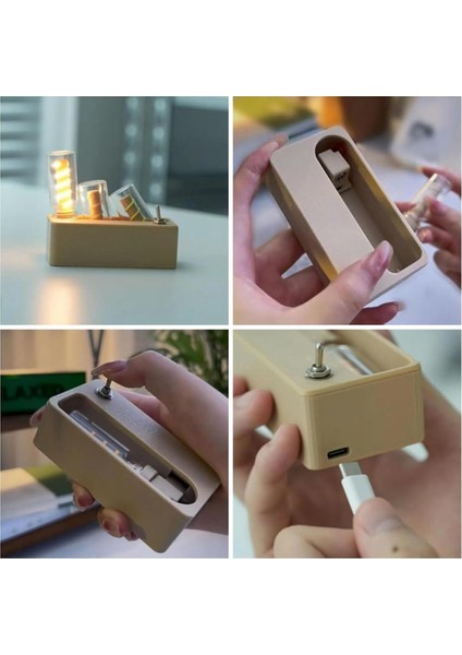 Manyetik Emme Lambası Decompresyonları Mekanik Gece Işığı 3D Şarj Edilebilir LED Pres Kolu Ejeksiyon Gece Lambası (Yurt Dışından) indirimleri