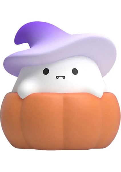 LED Balkabağı Hayalet Silikon Lamba Silikon LED Hafif Gece Işığı USB Şarj Edilebilir Başucu Lambası Ofisler Yatak Odası A (Yurt Dışından) indirimleri