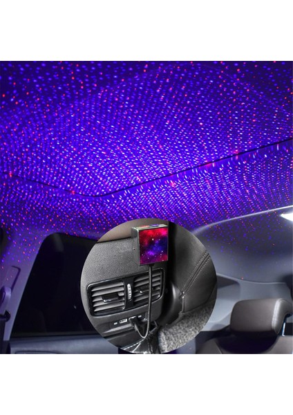 Mini LED Projeksiyon Lambası Yıldız Gecesi, Araba Için Yıldız Çatı Işıkları, Ev Tavanı Romantik USB Gece Işığı - Tak ve Oynat (Yurt Dışından) fırsatları