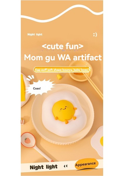 Yumurta Tavuk Silikon Pat Lambası USB Gece Işık Hemşirelik Hafif Karikatür Yumurta Çocuk LED Masa Lambası Dekorasyon Evi (Yurt Dışından) fiyatları