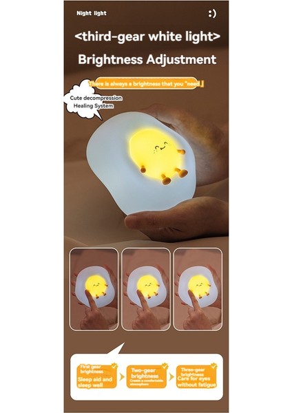 Yumurta Tavuk Silikon Pat Lambası USB Gece Işık Hemşirelik Hafif Karikatür Yumurta Çocuk LED Masa Lambası Dekorasyon Evi (Yurt Dışından) fırsatları