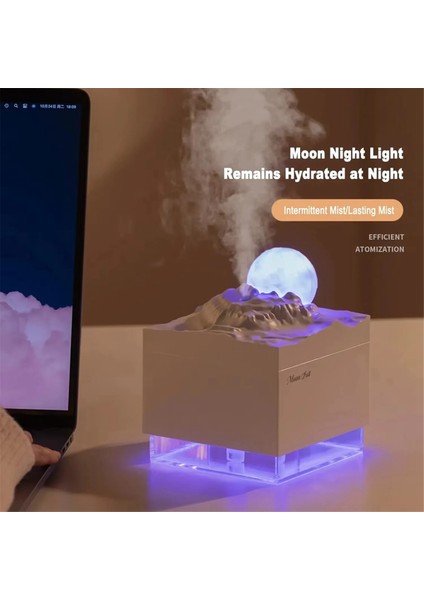 Aroma Difüzör Serin Sis Nemlendirici LED Ay Lambası Esansiyel Yağı Aroma Difüzör ve Gece Işık Pembesi (Yurt Dışından) modelleri