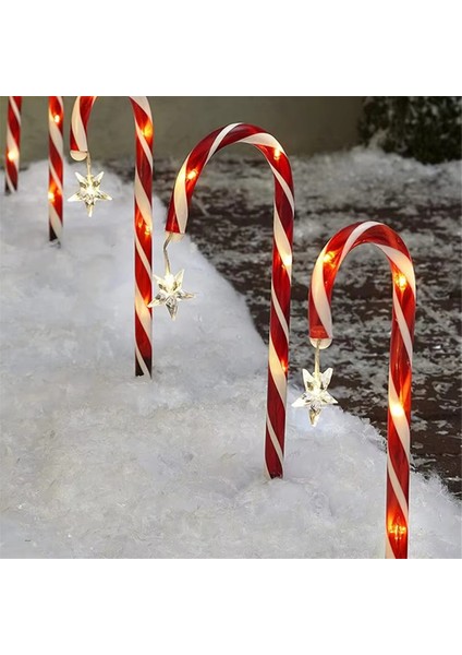 Noel Şeker Kamışı Yol Işıkları Güneş Powered Noel Dekorasyonları Pisap Işıkları 1 Ila 8 LED Payt Işıkları Zemin Lambası (Yurt Dışından) modelleri