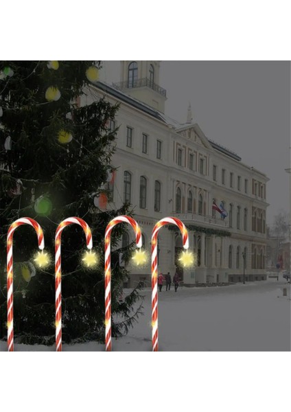 Noel Şeker Kamışı Yol Işıkları Güneş Powered Noel Dekorasyonları Pisap Işıkları 1 Ila 8 LED Payt Işıkları Zemin Lambası (Yurt Dışından) indirimleri